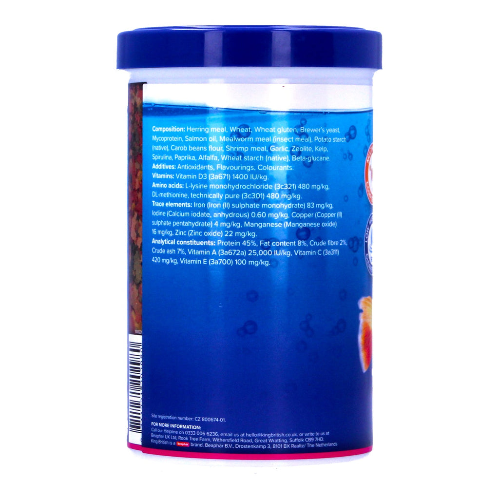 King British Tropical Aquarium Fish Flakes, 55g to 2kg