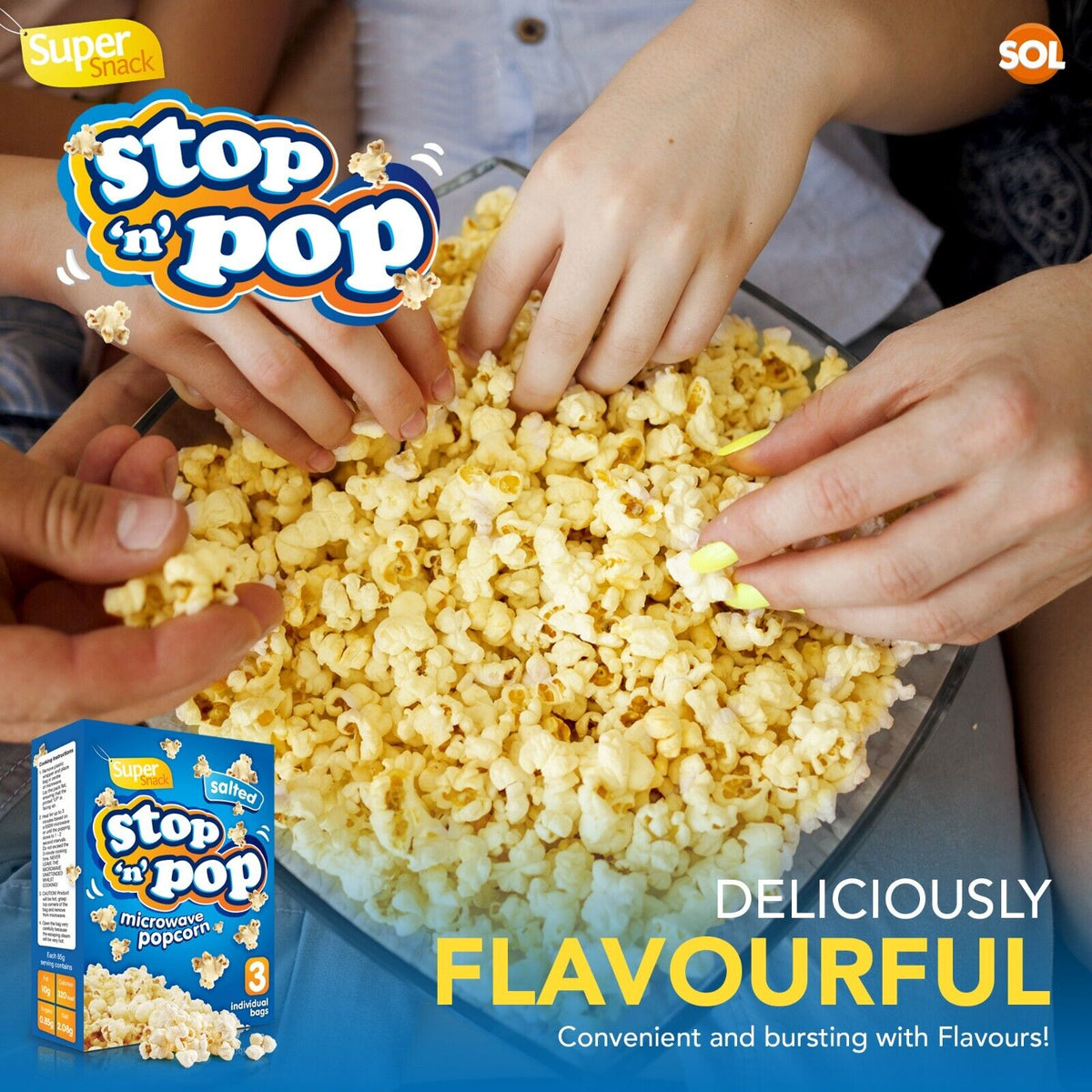 Microwave Popcorn Butter, Salted, Sweet Flavour | 15 Pack