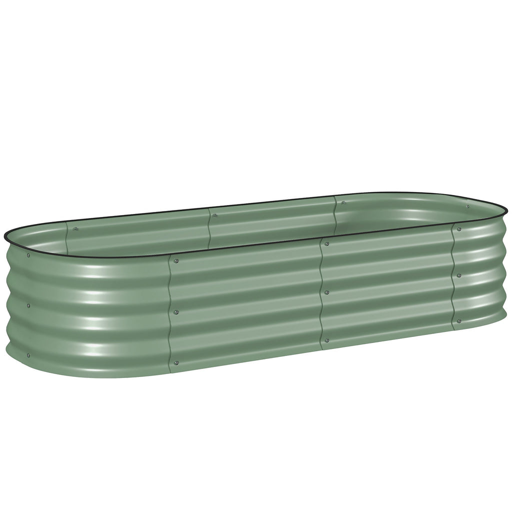 5' x 2' x 1' Galvanized Raised Garden Bed Kit, Green