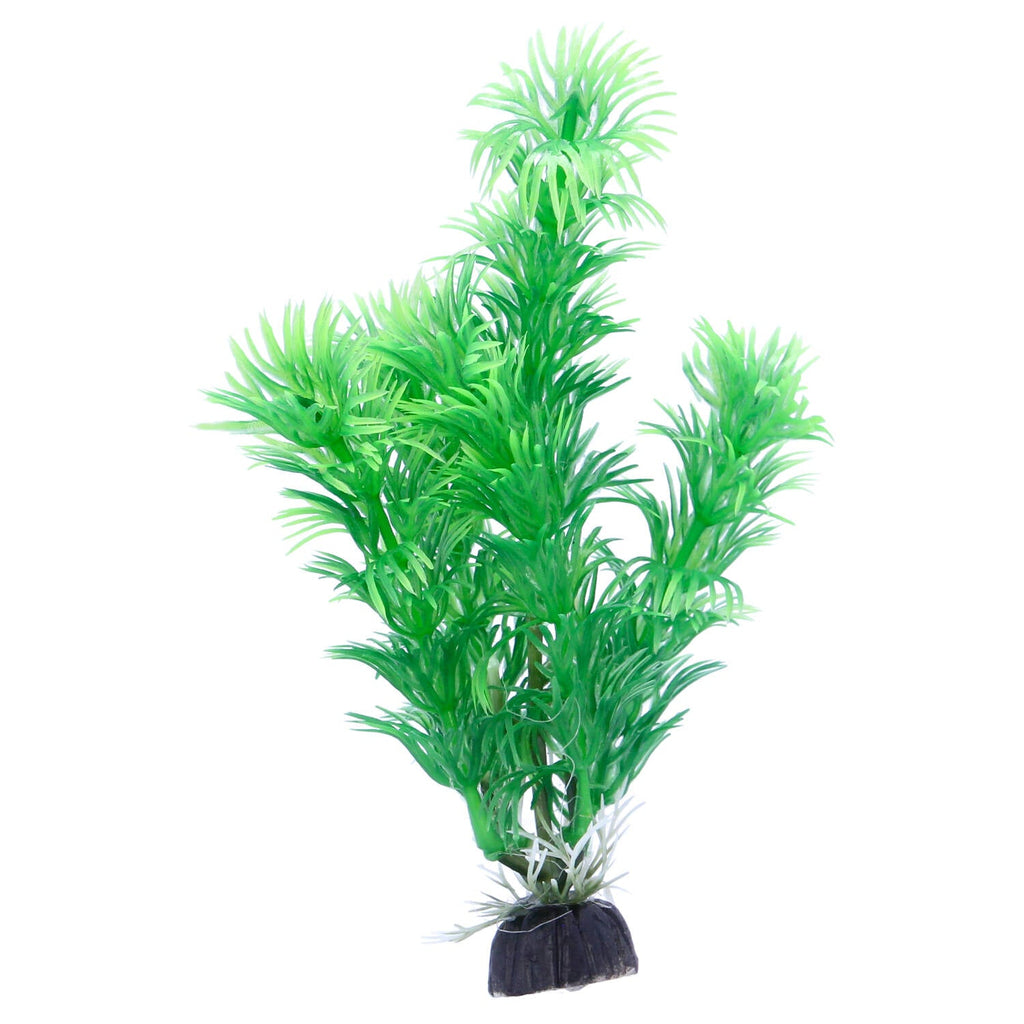 Green Plastic Aquarium Decoration Plants 10cm (Pack of 6)