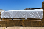 Hay Tarp Cover with Hand Straps, 14 mil Black/White Heavy Duty Poly