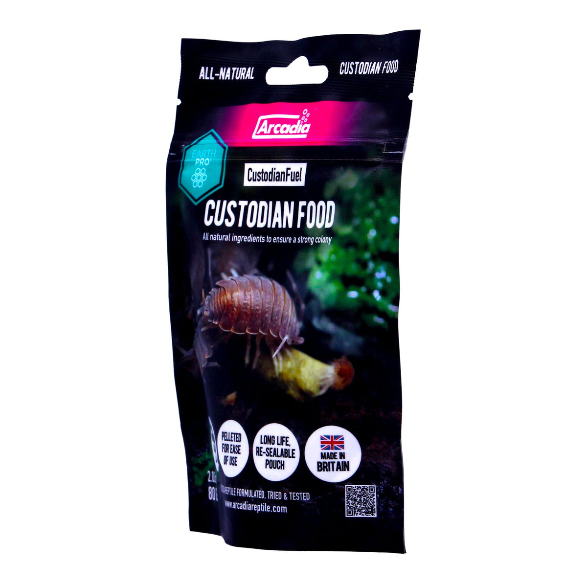 Arcadia EarthPro Custodian Fuel 80g Springtail & Isopod Food