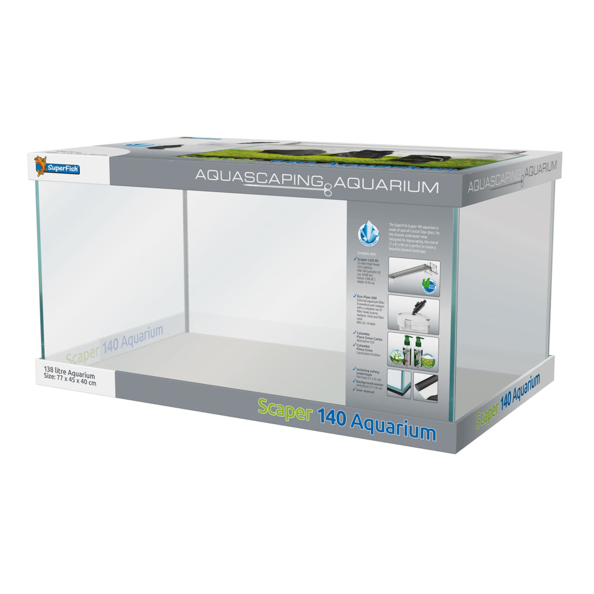 Superfish Scaper 140 Aquascape Aquarium Tank