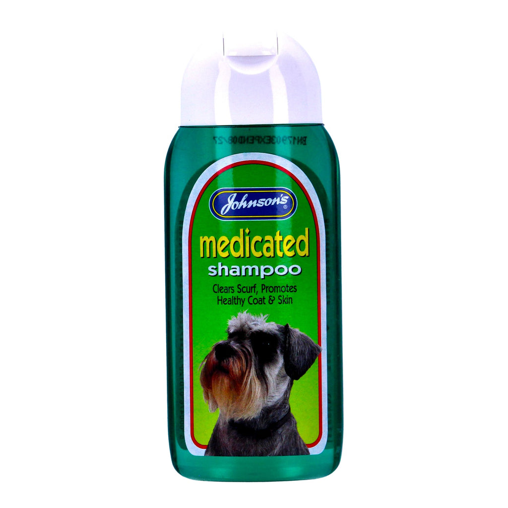Johnsons Dog Medicated Shampoo Soothe Calm Irritations Healthy Coat 200ml