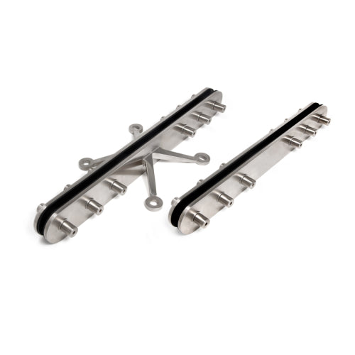 FHC Heavy Duty Fin Mount 4 Arm Spider Fitting With Splice Plate - Brushed Stainless - HDFSP4ABS