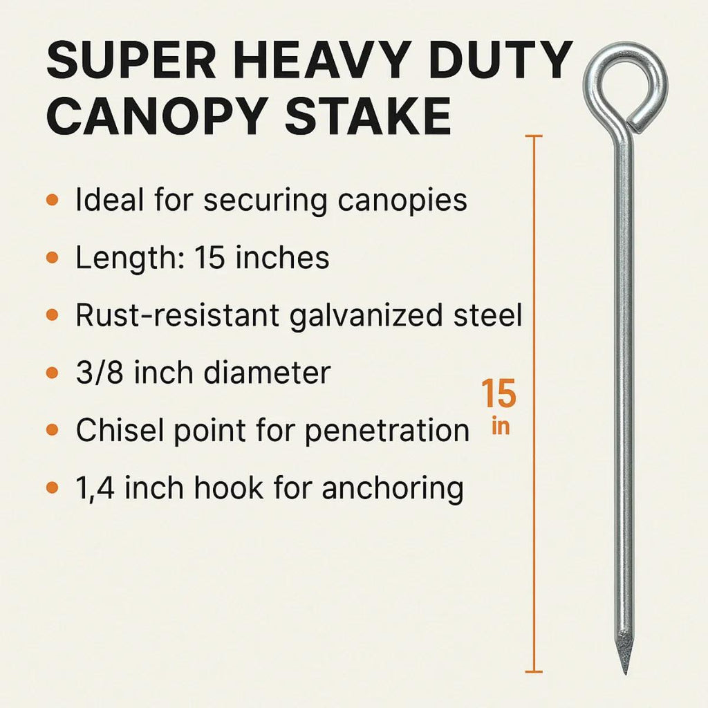 Heavy Duty Canopy Stake 15"