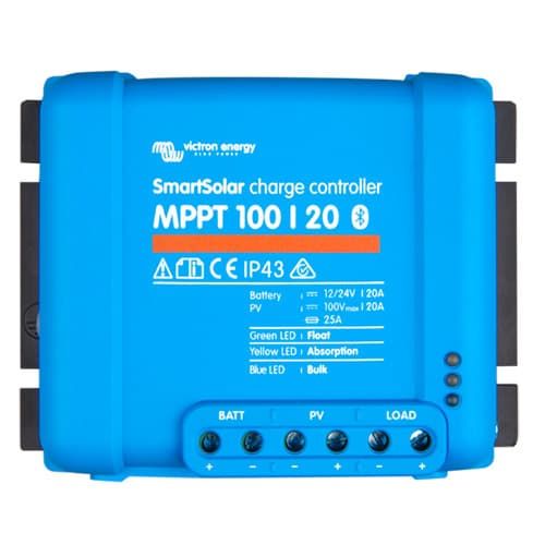 Victron Energy Smart Solar 100/20 - 20 Amp, 100 VOC, 12V/24V/48V MPPT Charge Controller