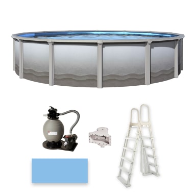 24' Round Trinity 52" Steel Wall Above Ground Pool Package - Essential Package