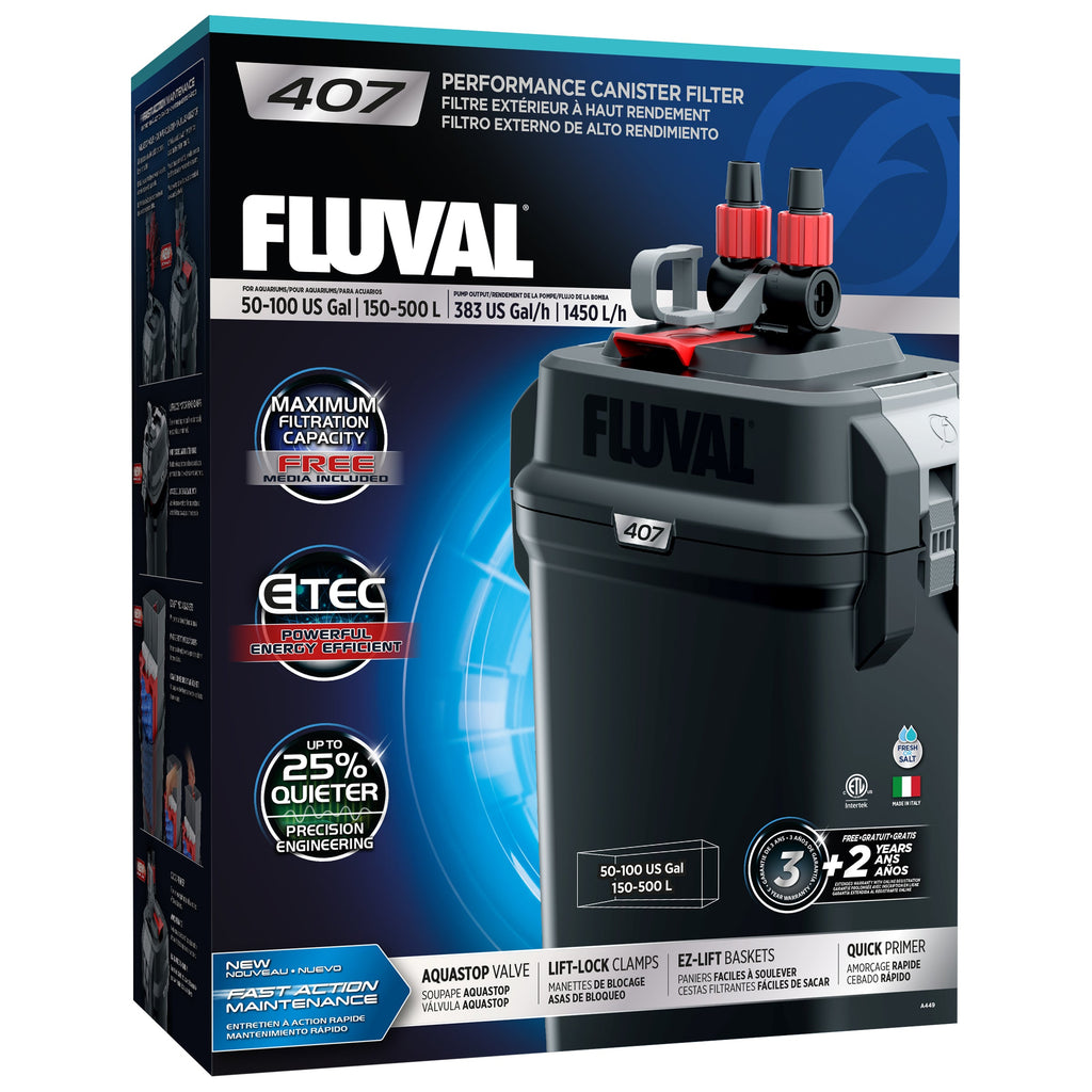 Fluval 407 Canister Filter - Quiet, Powerful, Efficient