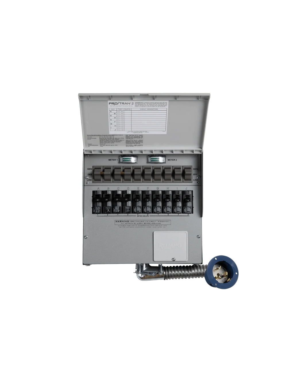 Home Backup Kit (120V/240V, 50 Amp, 10-Circuit Transfer Switch + Cable, For F3800)