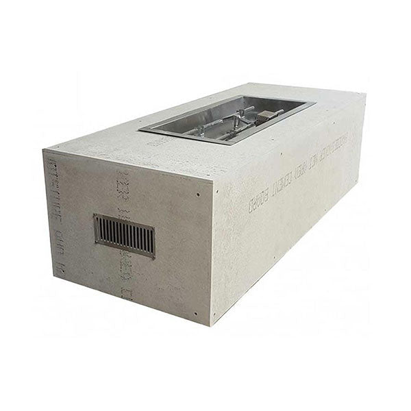 HPC Fire Rectangle H-Burner Unfinished Fire Pit Enclosure