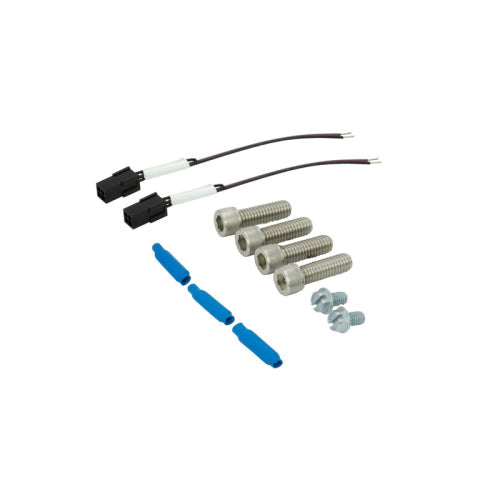 FHC Double Door Electric Strike Stop Kit with HS3101FS Installed - Brushed Stainless - HPE2BSFS