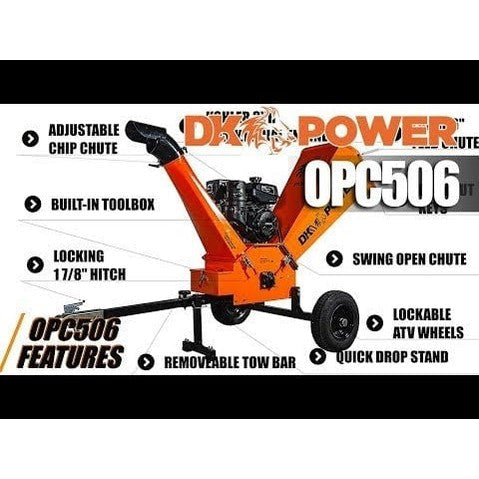 DK2 | OPC506 6-Inch 14 HP 429 CC Cyclonic Drum Chipper Shredder