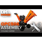DK2 | OPC506 6-Inch 14 HP 429 CC Cyclonic Drum Chipper Shredder