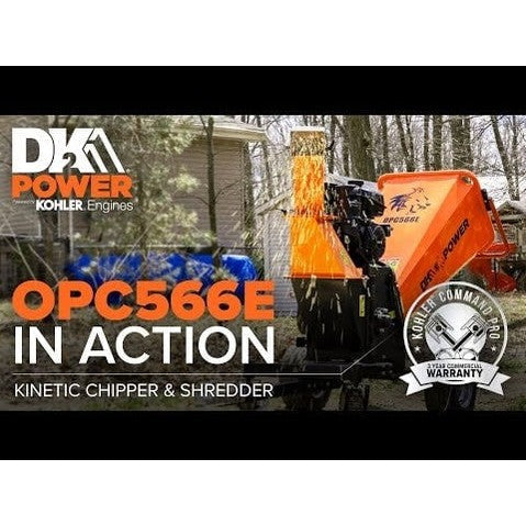 DK2 | OPC566E 6-Inch 14 HP 429 CC Kinetic Cyclonic Drum Chipper Shredder (Electric Start)