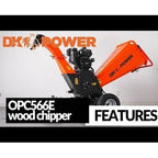 DK2 | OPC566E 6-Inch 14 HP 429 CC Kinetic Cyclonic Drum Chipper Shredder (Electric Start)