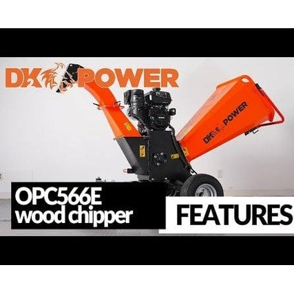 DK2 | OPC566E 6-Inch 14 HP 429 CC Kinetic Cyclonic Drum Chipper Shredder (Electric Start)
