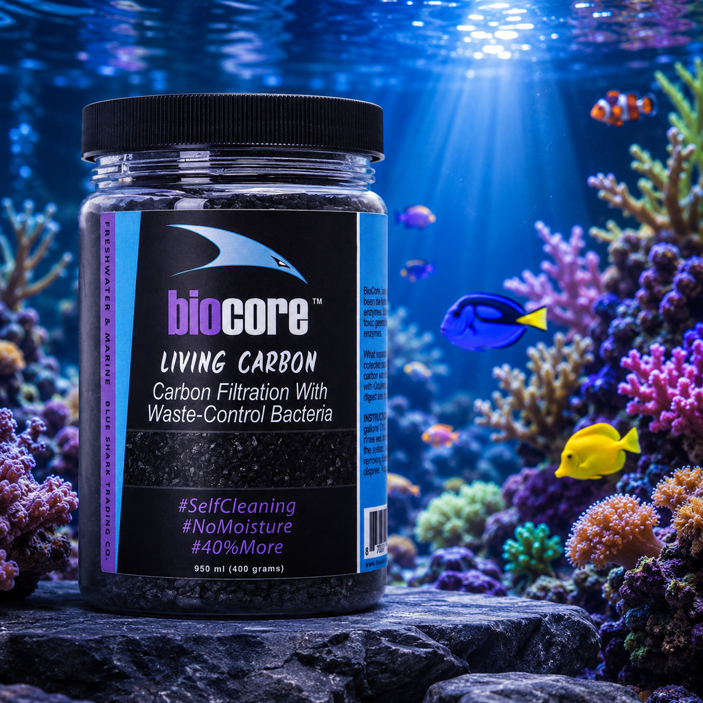 BioCore Living Carbon 400g for Freshwater & Marine Aquariums