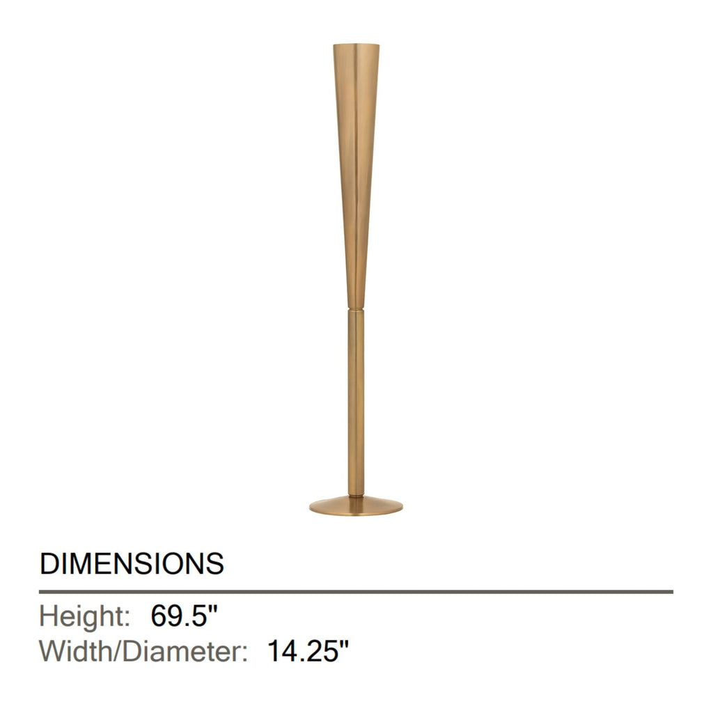 Hudson Valley Avon Floor Lamp, Old World Brass