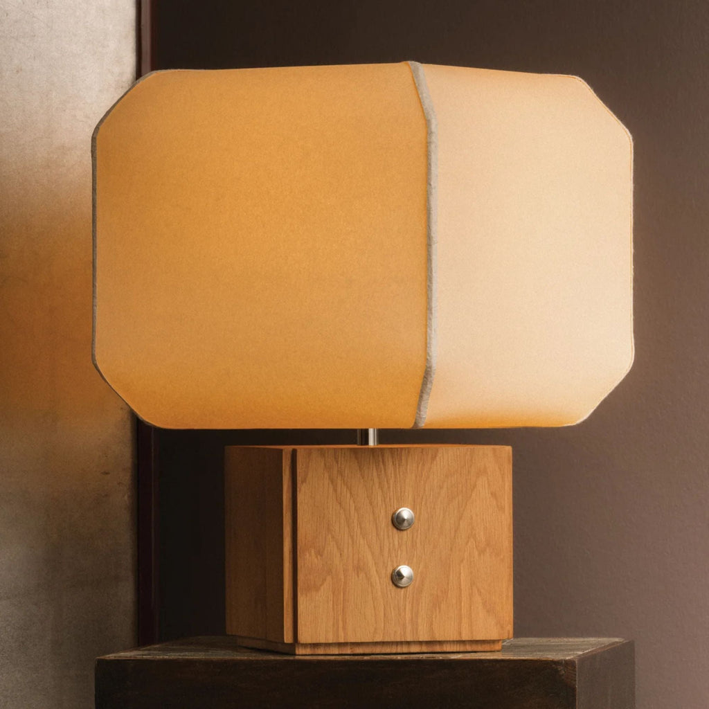 Hudson Valley Brice 19.5 in. Table Lamp, Polished Nickel with Handmade Paper Shade