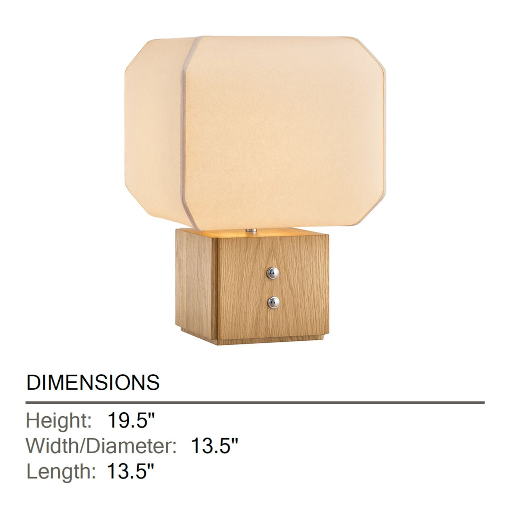 Hudson Valley Brice 19.5 in. Table Lamp, Polished Nickel with Handmade Paper Shade