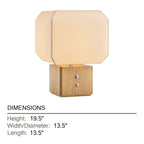 Hudson Valley Brice 19.5 in. Table Lamp, Polished Nickel with Handmade Paper Shade
