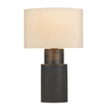 Hudson Valley Farmingdale 29 in. Table Lamp, Bronze with Natural Linen Shade