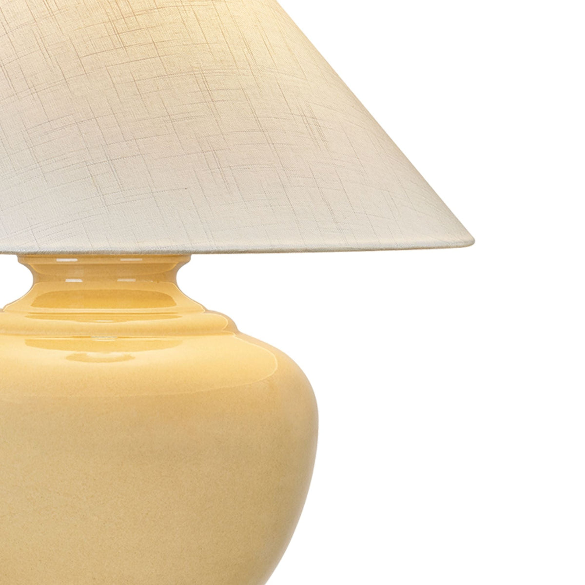Hudson Valley French Ridge 23.5 in. Table Lamp, Aged Brass with Ceramic Dijon Wash & Textured Linen Shade