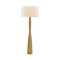 Hudson Valley Somers Chase 65.75 in. Floor Lamp, Aged Brass with White Linen Drum Shade