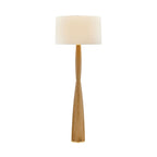 Hudson Valley Somers Chase 65.75 in. Floor Lamp, Aged Brass with White Linen Drum Shade