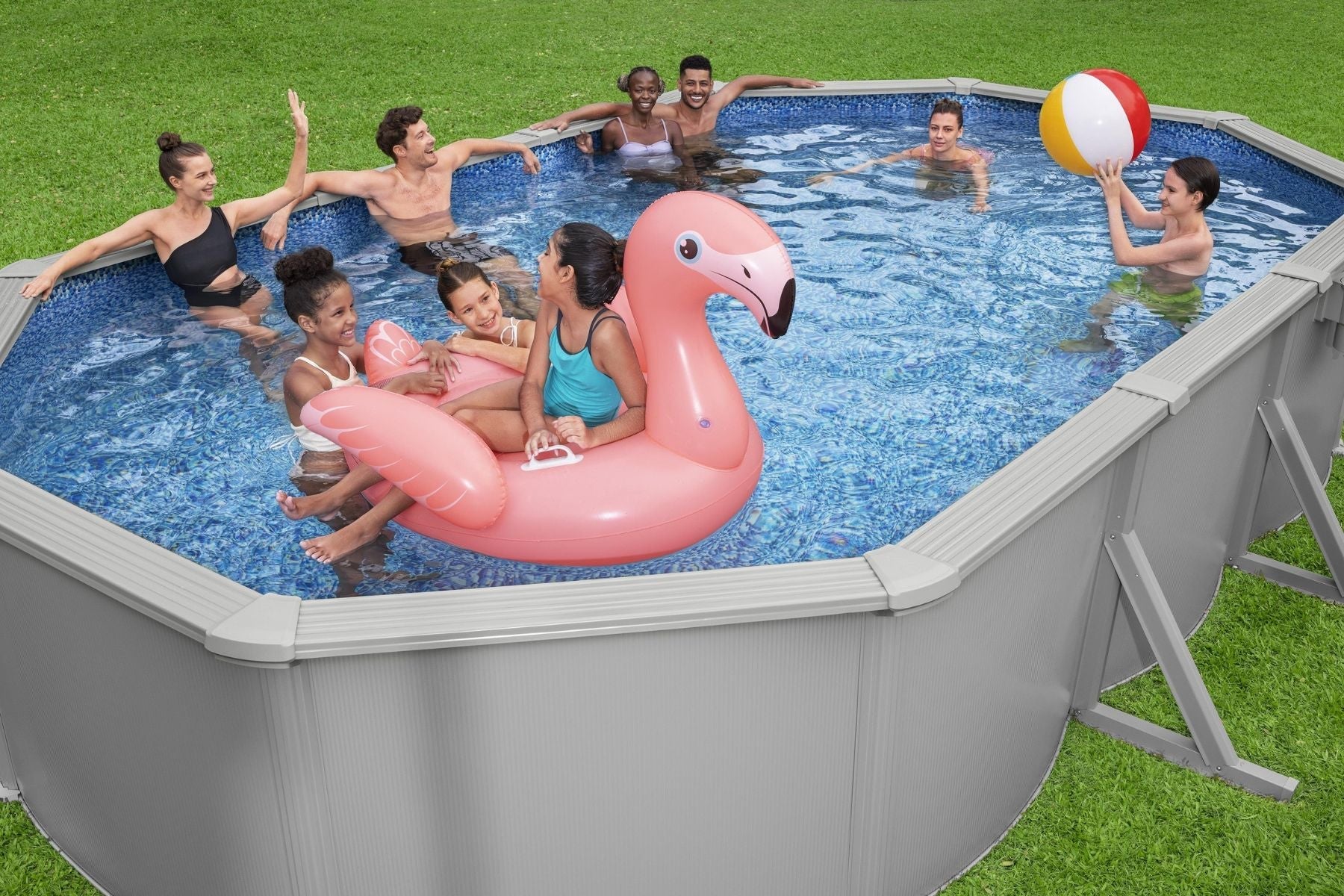 20ft x 48in Oval Hydrium Steel Above Ground Pool Set