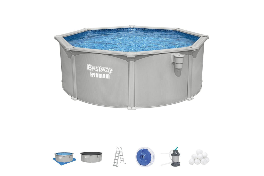 12ft x 48in Round Hydrium Steel Above Ground Pool Set