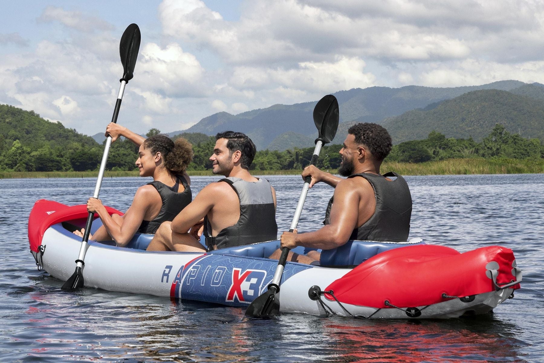 Hydro-Force 3 Person Inflatable Kayak Set - Rapid X3