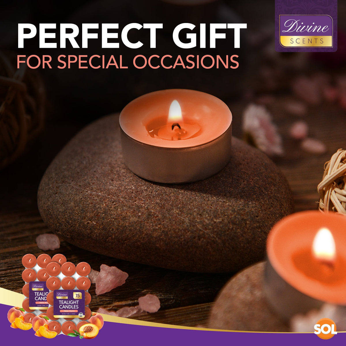 Scented Tea Light Candles | 4 Hour Burn Fragrance | 15-30 Pack