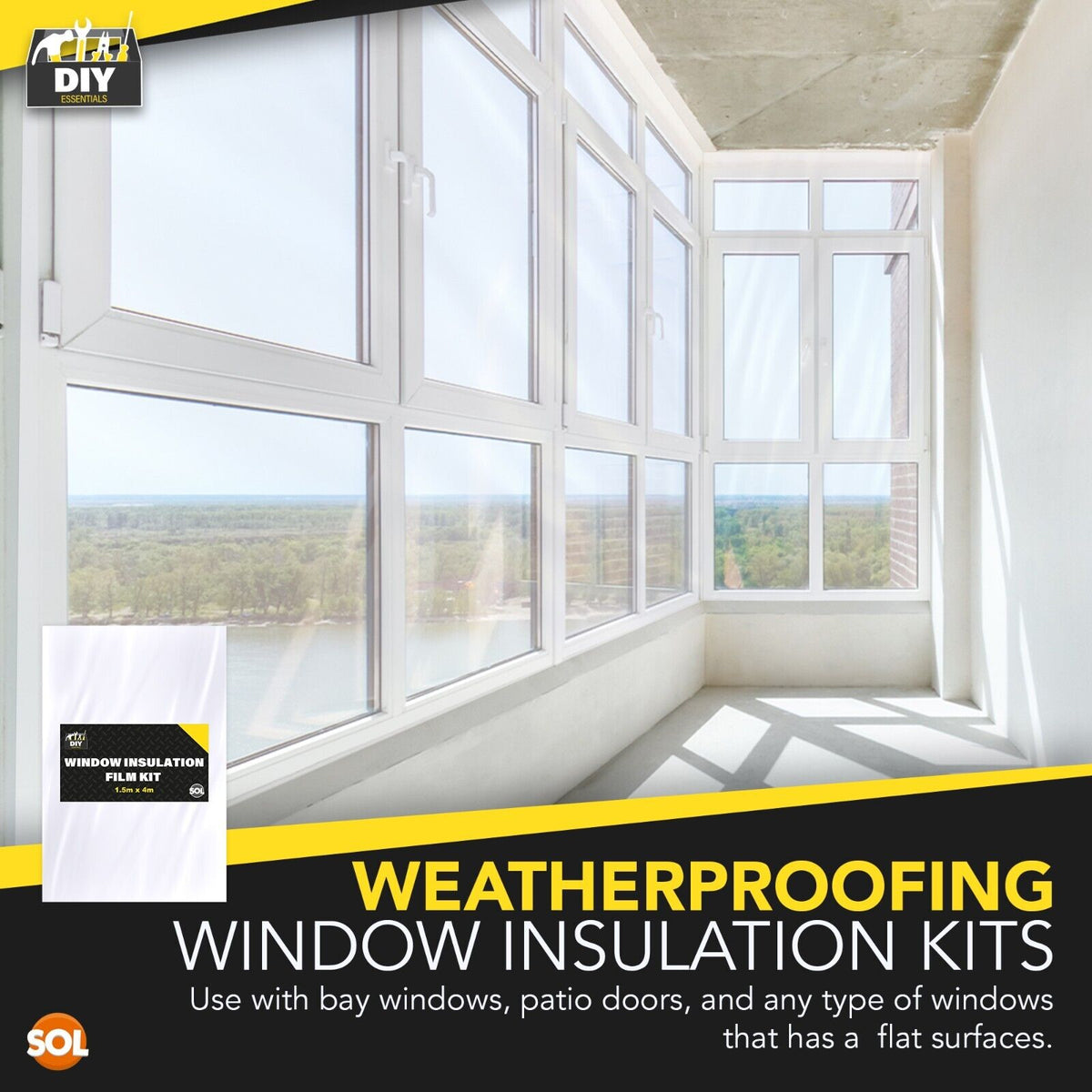 Window Insulation Film Kit 1.5Mx4M | Draught Excluder