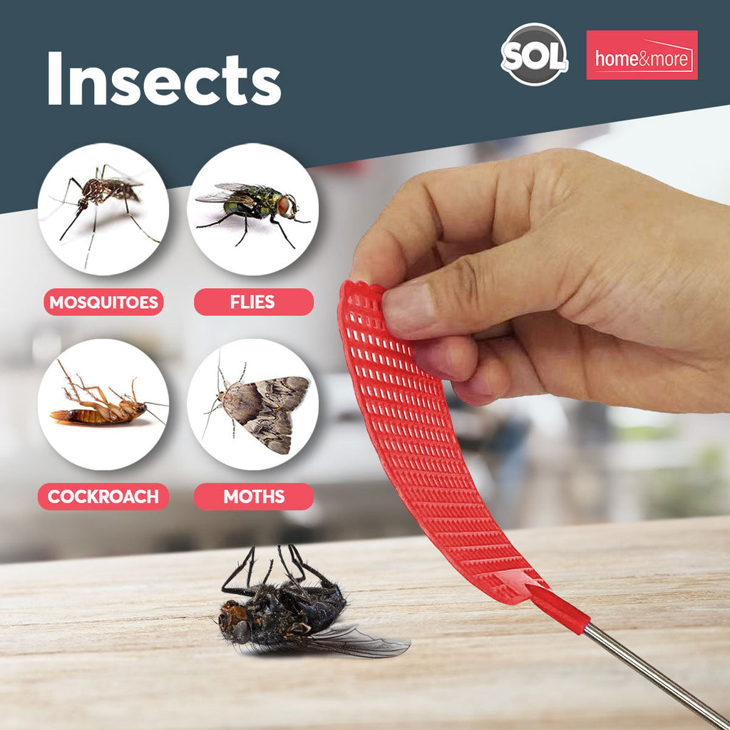 Telescopic Fly Swatter 26–73cm | Insect Bug Swat Tool | 4 Pack