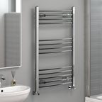 iBathUK Zypher Curved Heated Towel Rail Bathroom Radiator - Chrome