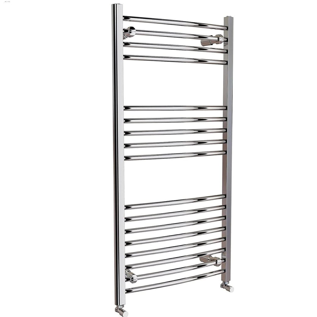 iBathUK Zypher Curved Heated Towel Rail Bathroom Radiator - Chrome