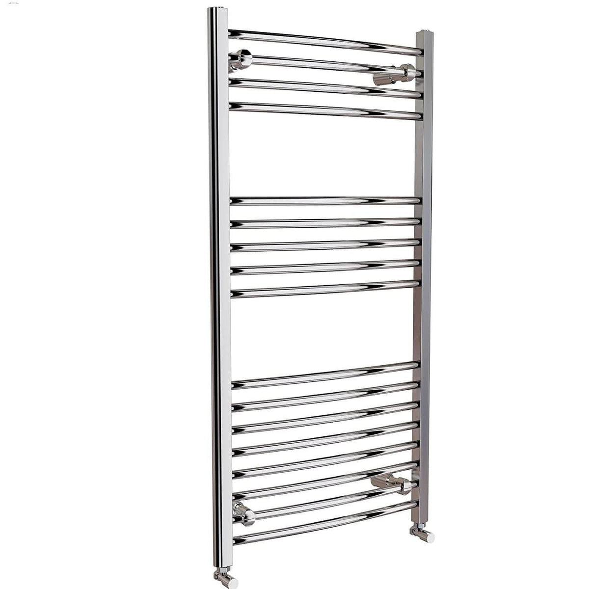 iBathUK Zypher Curved Heated Towel Rail Bathroom Radiator - Chrome