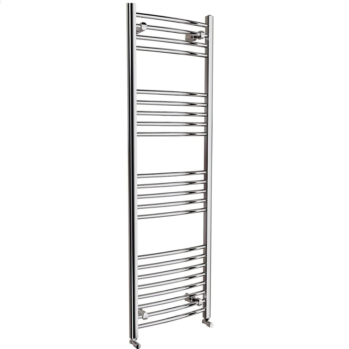 iBathUK Zypher Curved Heated Towel Rail Bathroom Radiator - Chrome
