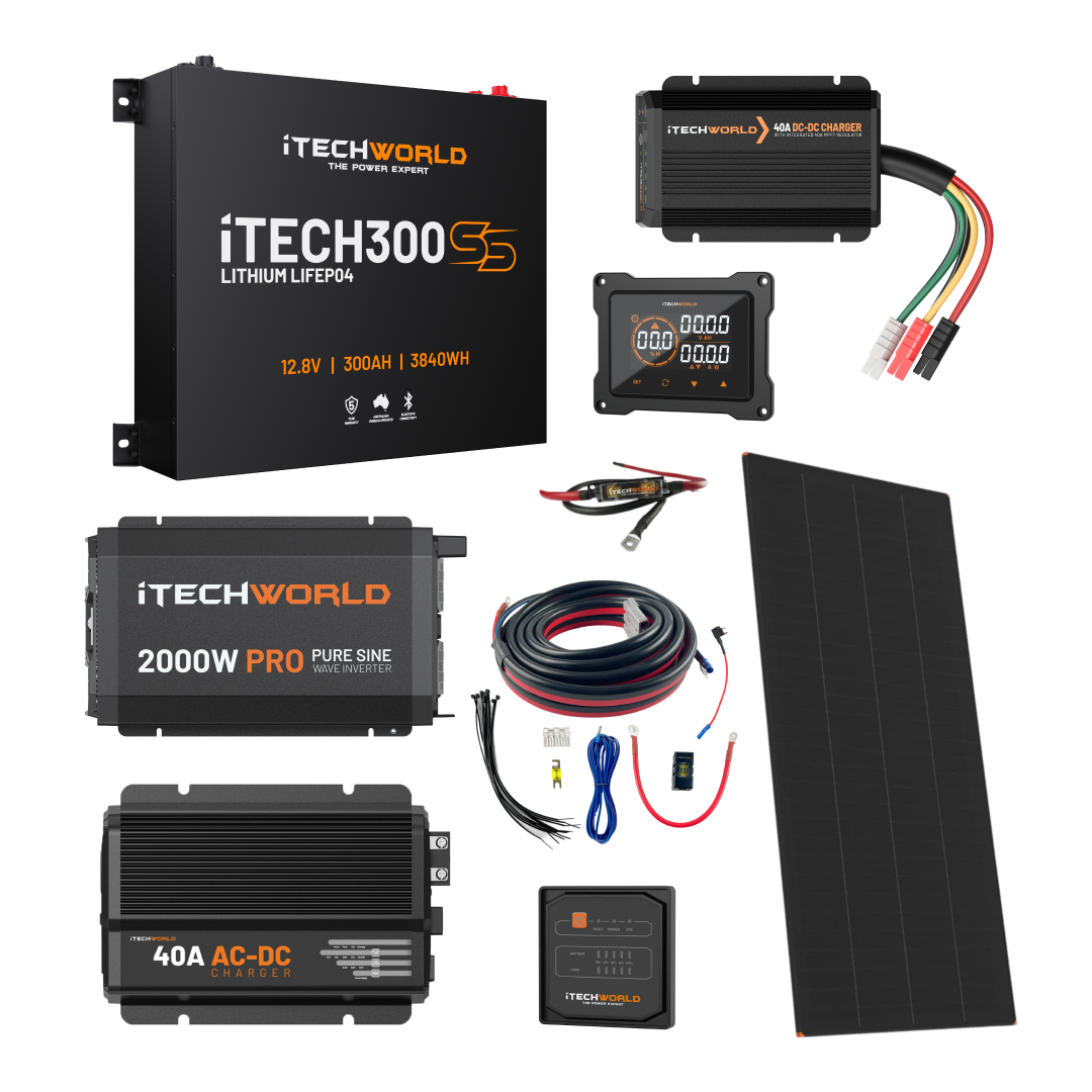iTechworld | Ultimate Super Slimline Canopy Dual Battery Kit | 300Ah Lithium