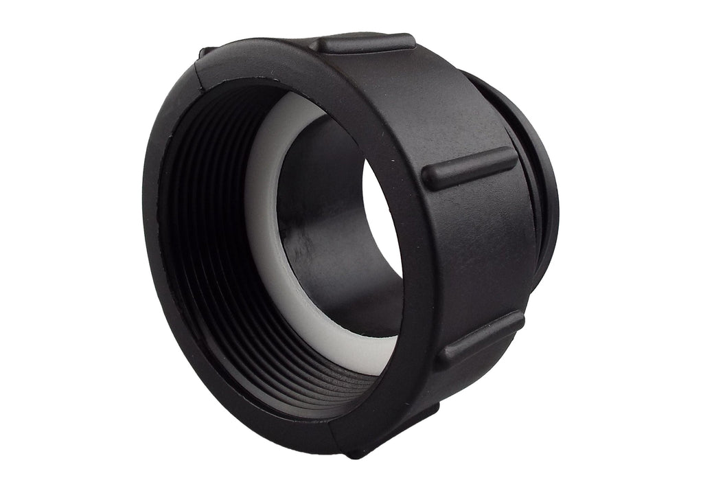 IBC 2” BSPF – S60X6 Cap with S60X6 – ½” BSPF Cap and Brass Bib Tap 1/2” Barb