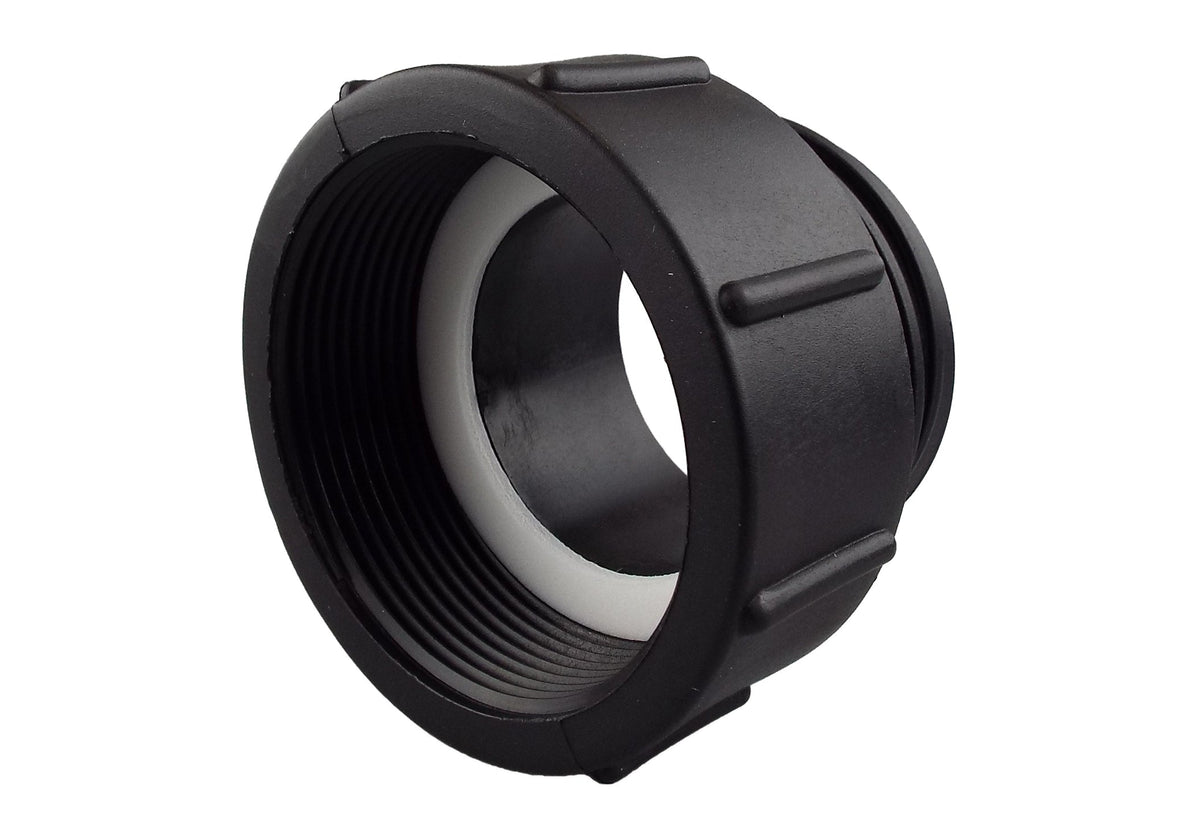 IBC 2” BSPF – S60X6 Cap with S60X6 – ½” BSPF Cap and Brass Bib Tap 1/2” Barb