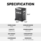 ICECO IPT20 18.3 LT Pickup Truck 12 Volt Freezer