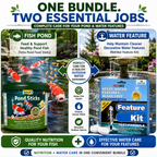Tetra Pond Food Sticks 1200g + Nishikoi Feature Kit 16 Tablets Bundle