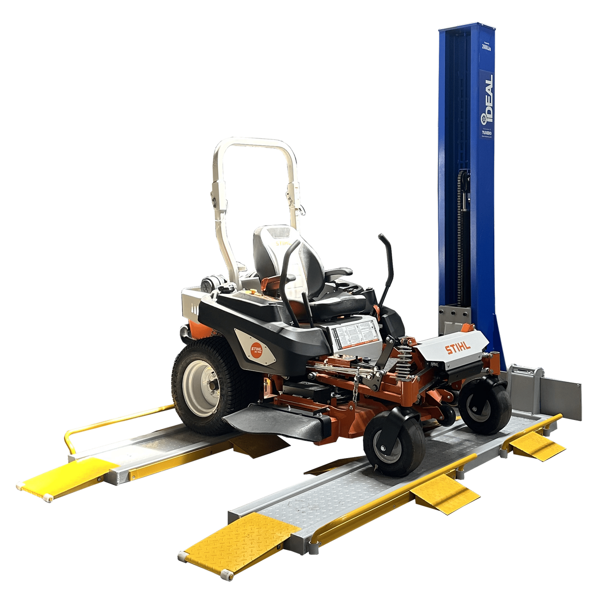 iDEAL SC-2K-UTV-X 2,000 lb Single-Column Multi-Use Lift for ATVs, UTVs, Golf Carts & Riding/Zero-Turn Mowers
