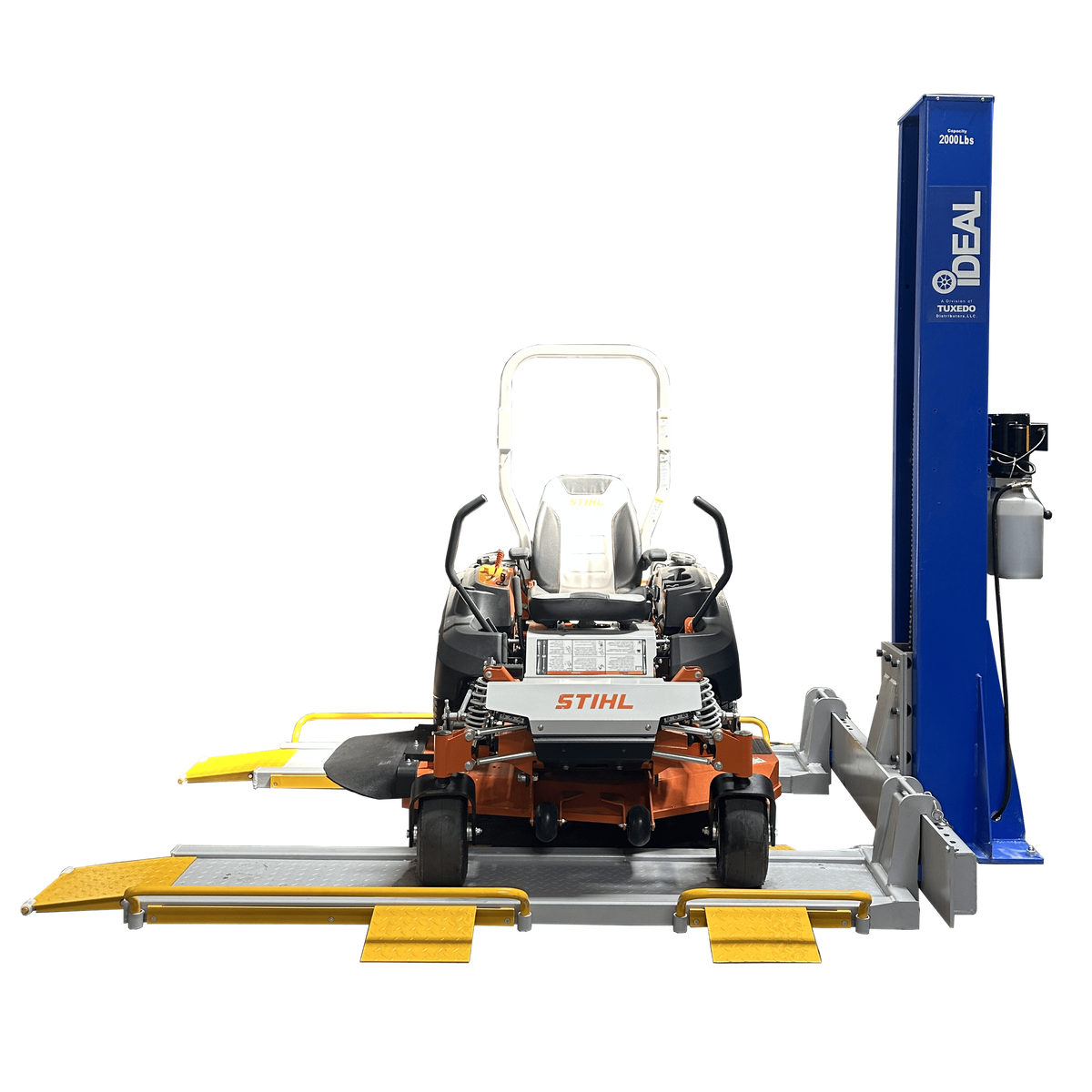 iDEAL SC-2K-UTV-X 2,000 lb Single-Column Multi-Use Lift for ATVs, UTVs, Golf Carts & Riding/Zero-Turn Mowers