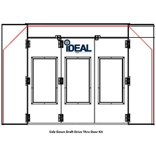 iDeal PSB-SDD-TF-DTDK-AK Tri-Fold Drive-Thru Door Kit for Side Down Draft Spray Booth