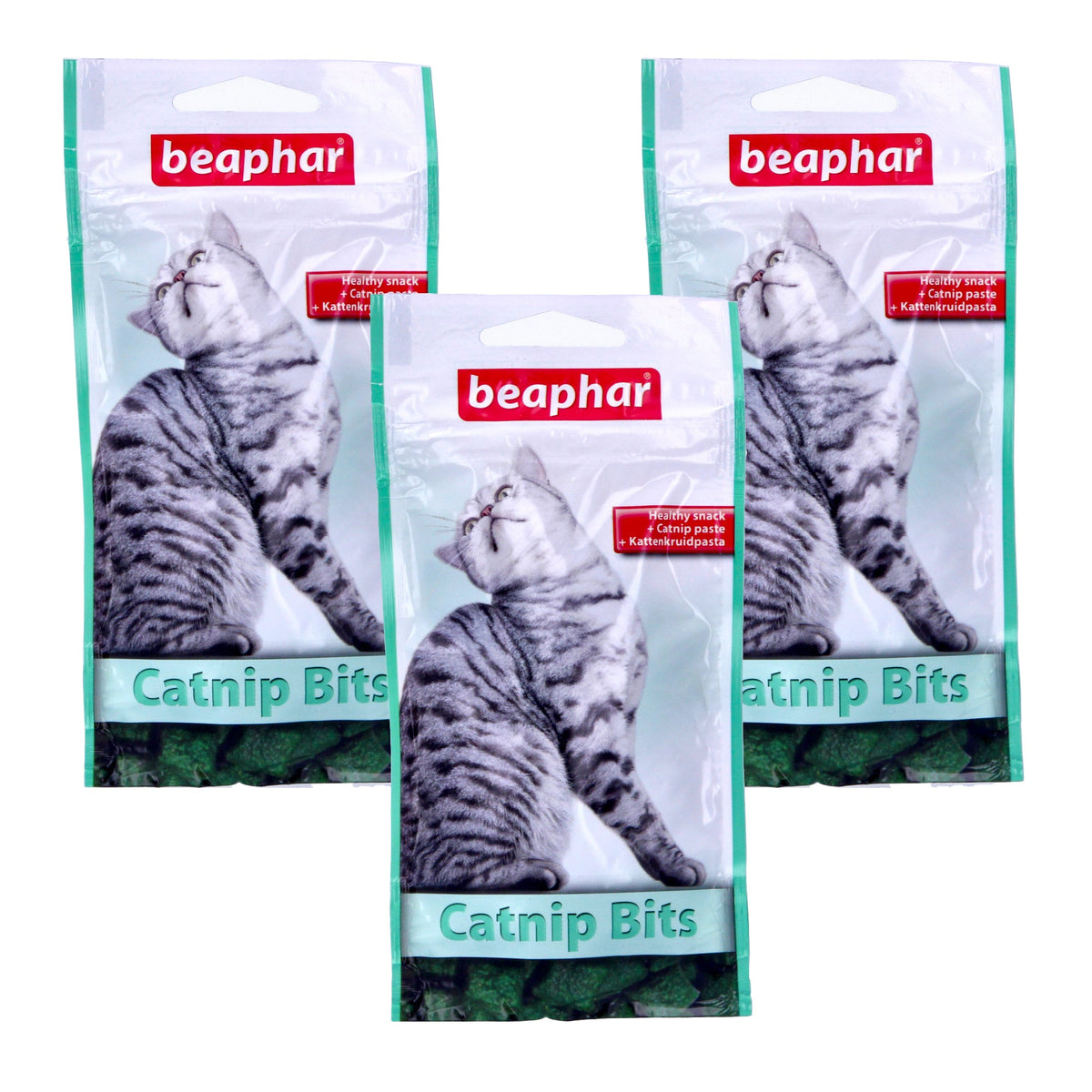 Beaphar Healthy Catnip Bits Soft Catnip Paste Filled Cat Treat Multi Packs
