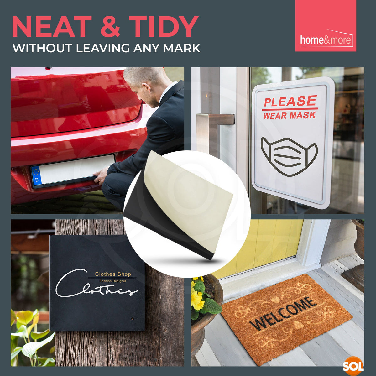 80-320pk Exterior Sticky Pads | Double Sided Self Adhesive Foam Squares